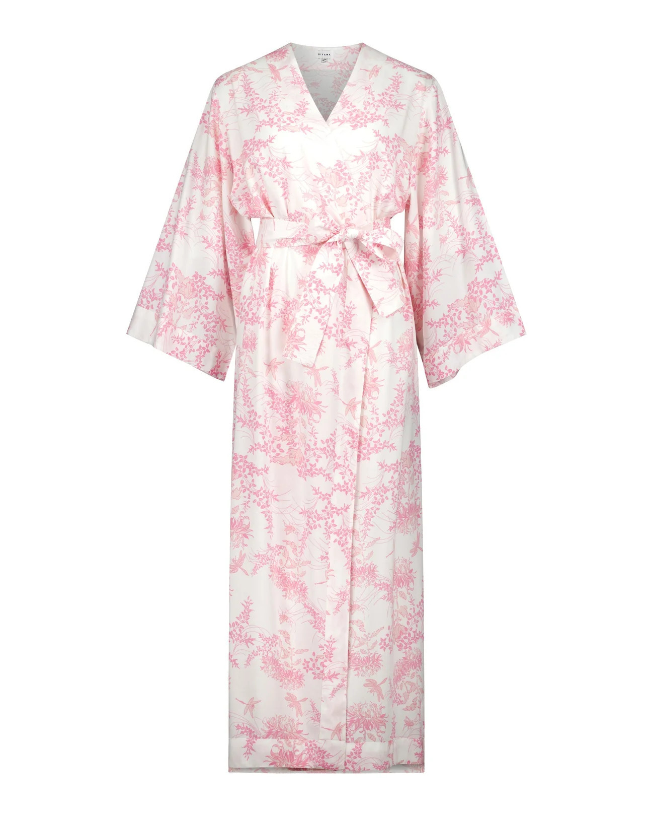 Alice Kimono Robe - Long - Summer Toile - Pink | Piyama US