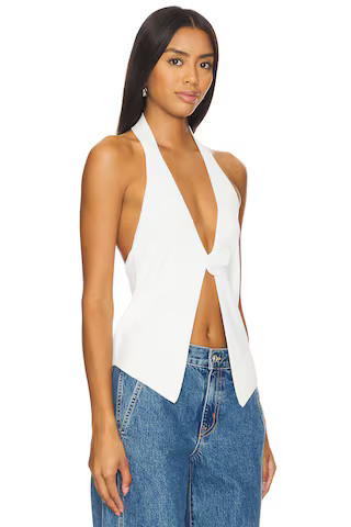 MORE TO COME Dixie Halter Top in White from Revolve.com | Revolve Clothing (Global)