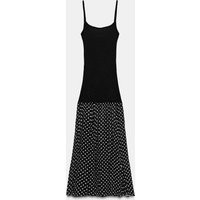 Zara - Polka Dot Combination Dress - Black - M - Woman | Zara US