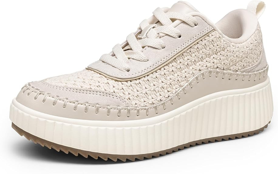 DREAM PAIRS Women Chunky City Tweed Comfortable Casual Platform Fashion Sneaker | Amazon (US)