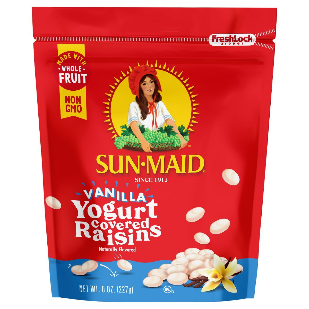 Sun-Maid Vanilla Yogurt Covered Raisins Resealable Bag - 8oz | Target