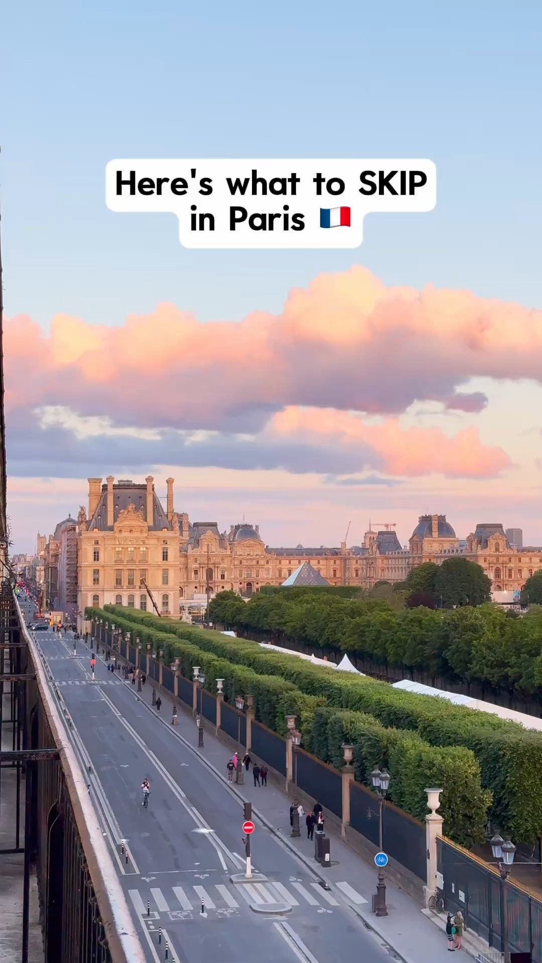 Here’s exactly why 👇

🇫🇷 ✨If you only have a *short* amount of time to spend in Paris, my favorite city, here’s my list of exactly what to skip and what to do instead. Let me know which of these you agree and disagree with 😉

💜Follow @KatieOSheaAway for all the specific details you need to plan your dream trips!

🥖 🥐 Credentials: studied abroad in Paris and have been back three times including last summer!

Here’s What to Skip in Paris and What to Do Instead:

❌The Louvre - There are crazy long lines and even once you’re inside it’s super crowded, making for a not very enjoyable experience. Unless it’s high on your bucket list I recommend….

✅Musee de l’Orangerie - This museum is much smaller but still lovely and it’s the place where you can admire Monet’s water lilies and other impressionist paintings 🖼️🎨

❌Angelina - while it’s popular on social media, if you want to go here you’ll be in the longest lines ever. Instead I recommend…

✅A local patisserie where you can enjoy desserts and treats just as delicious without the wait 🥐

❌ Shopping on the Champs-Élysées - unless you have in mind picking up a designer item specifically, skip shopping here and instead…

✅Shop and stroll along the streets of Ile Saint-Louis for a way more local and authentic experience

❌Tuileries Garden - This garden is right by the louvre and as such it’s very touristy. For more of a chill garden day instead go to….

✅Jardin du Luxembourg for more of a local feel and a delicious picnic 💐

❌Eating at any restaurant near a tourist location - please don’t do this!! Instead eat at…

✅Local cafes where you will find MUCH better prices and better food

💜 Follow @KatieOSheaAway to turn your bucket list into reality! 🌎

#paristravel #Paristips #paris #visitparis #visitfrance #francetravel #paristravel #parissummer #traveltips #eurosummer

Paris travel outfit | Paris vacation outfit 

#LTKWatchNow #LTKTravel #LTKMidsize