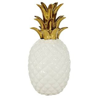 CosmoLiving by Cosmopolitan White Porcelain Modern Decorative Pineapple, 10" x 4" x 4" | Michaels® | Michaels Stores