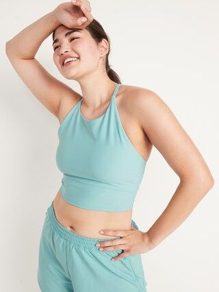 Light Support PowerSoft Longline Sports Bra for Women | Old Navy (US)