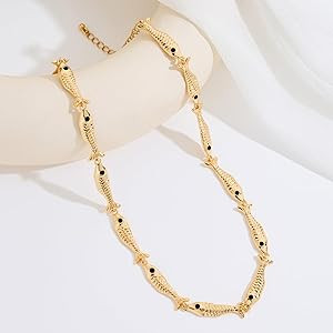 Amazon.com: LILIE&WHITE Gold Necklaces for Women With Ocean Charms Necklace Trendy Summer Choker ... | Amazon (US)