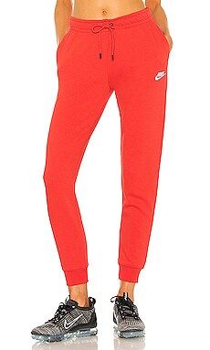 Nike NSW Essential Fleece Pant in Chili Red from Revolve.com | Revolve Clothing (Global)