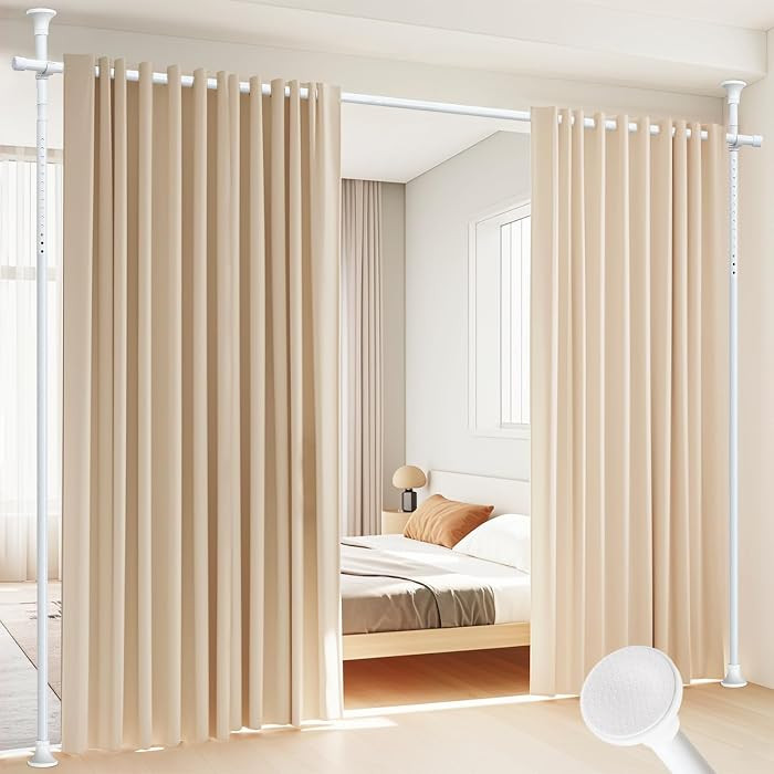 Room Divider, No Drilling Curtain Rod for Room Separation, 4-10ft (H) 28-70inch(W) Adjustable Hea... | Amazon (CA)