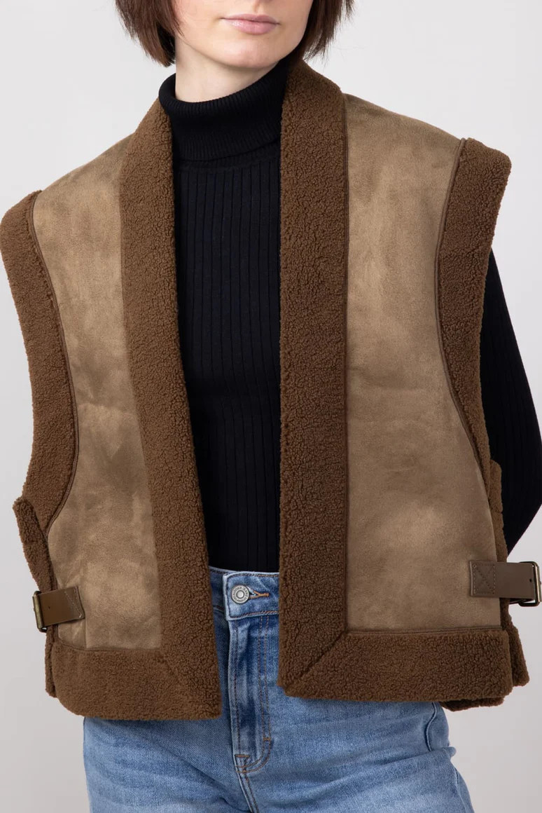 Suede Vest for Women in Brown | Glik's