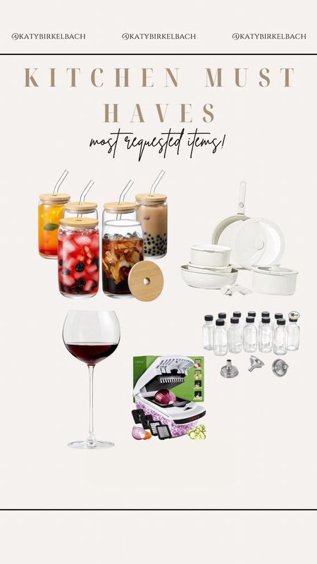 My most requested kitchen items! All from Amazon, except the wine glass! These are pretty much my everyday staples!

#LTKsalealert #LTKhome
