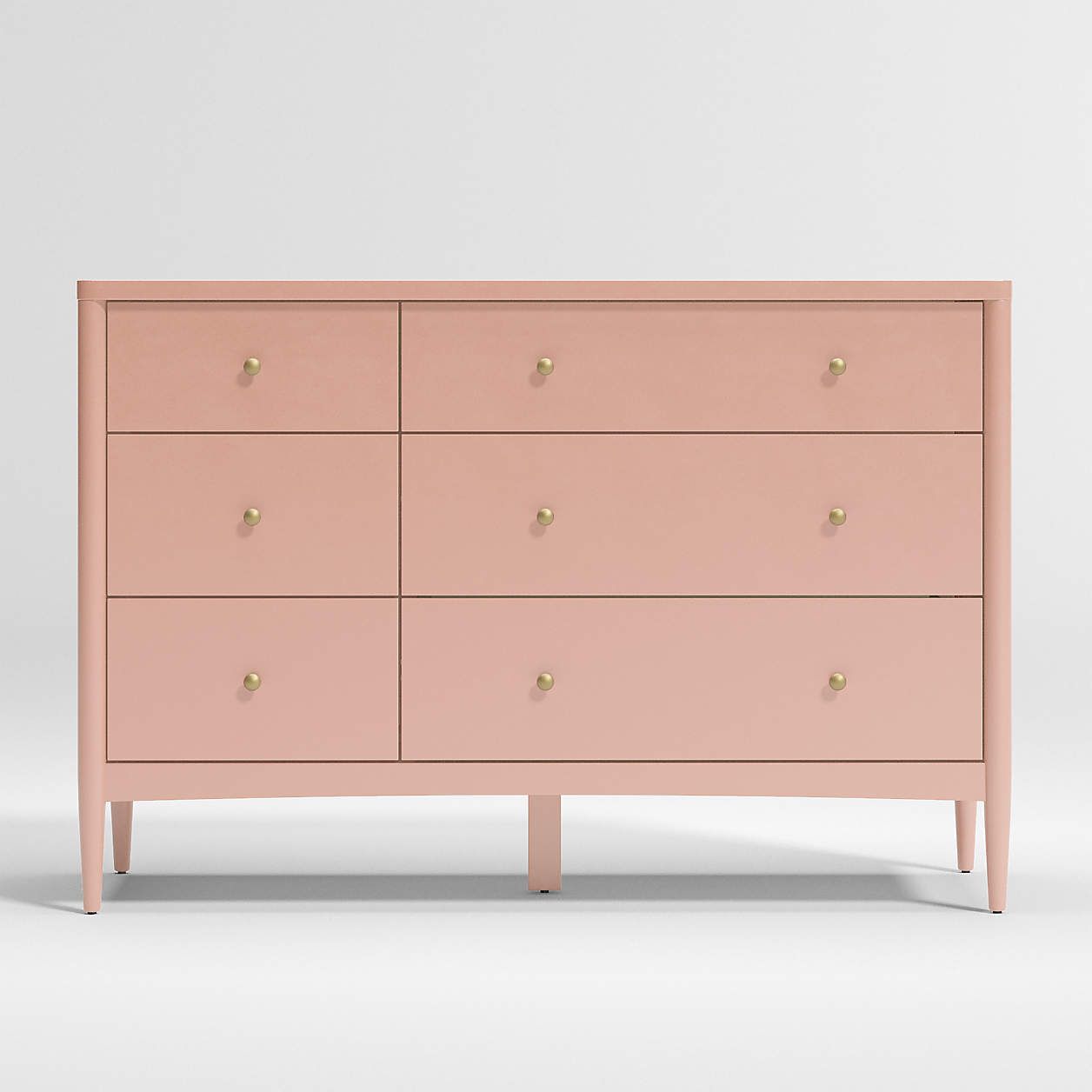 Hampshire Blush Wood 6-Drawer Kids Dresser | Crate & Kids | Crate & Barrel