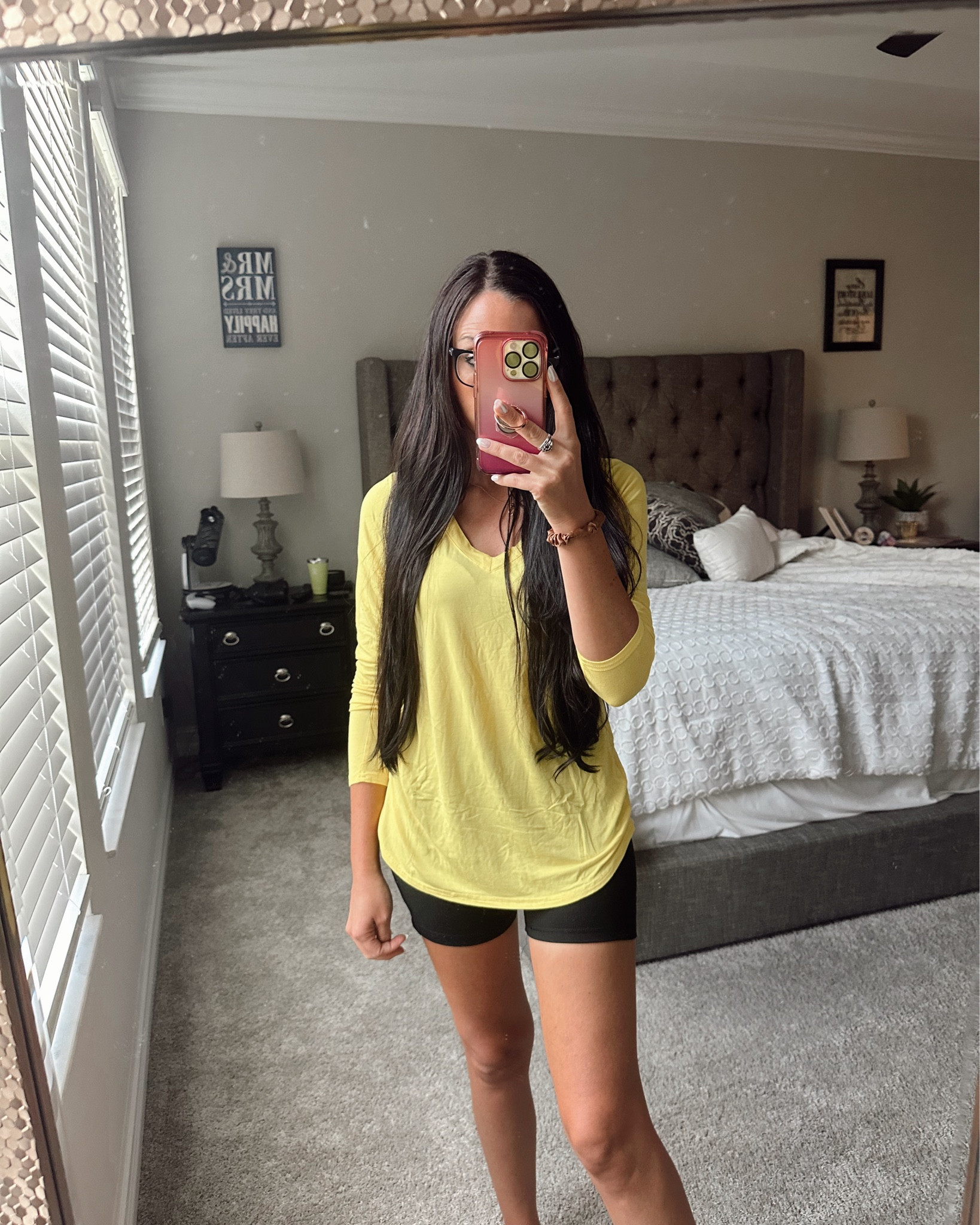 Amazon long sleeve shirt size small. Athletic shorts with pockets ! Comfy outfit for travel / summer night 

#LTKStyleTip #LTKFindsUnder100 #LTKFindsUnder50