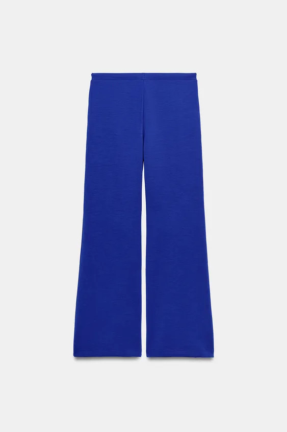 INTERLOCK FLARE TROUSERS | Zara UK