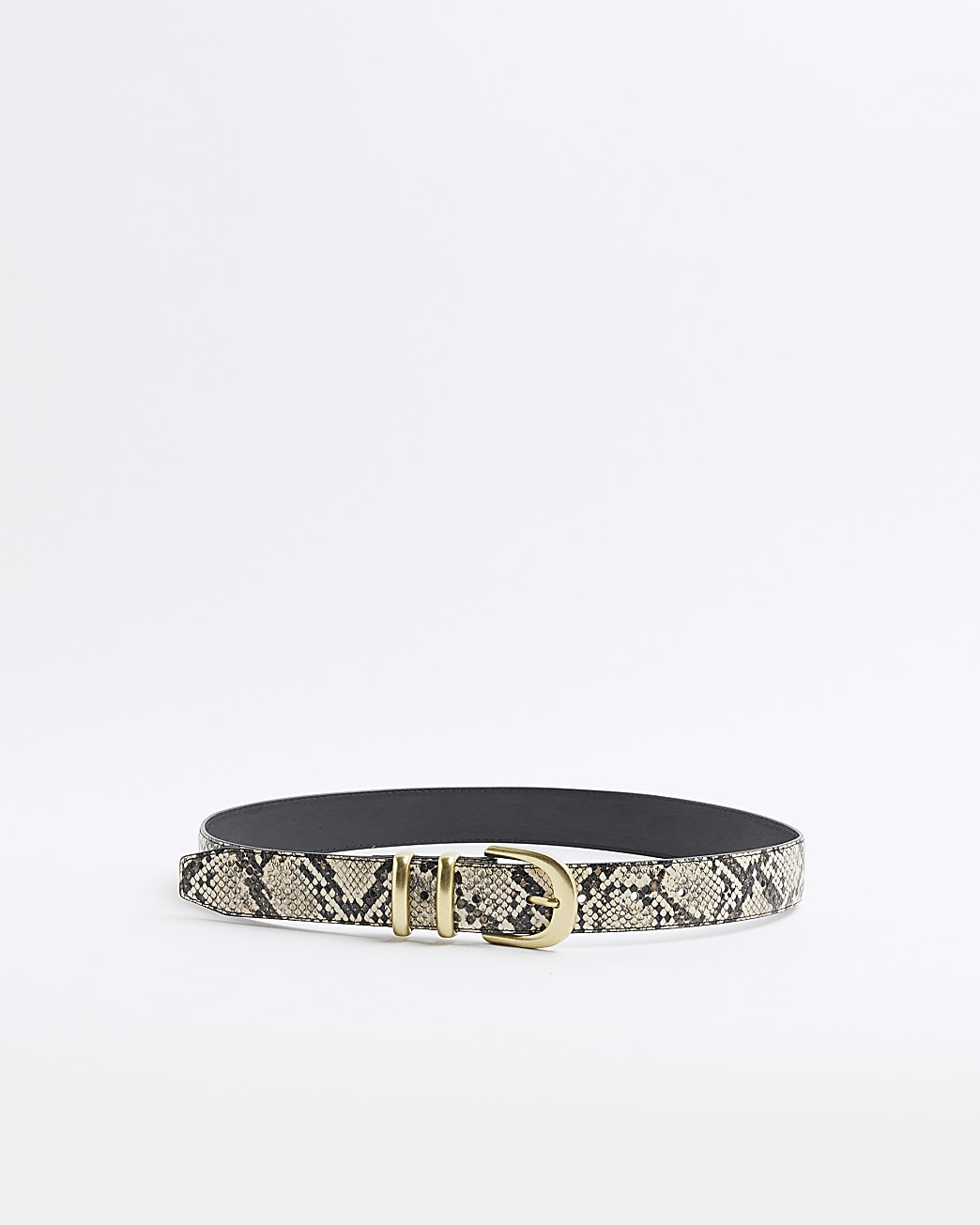Brown snakeskin belt | River Island (UK & IE)
