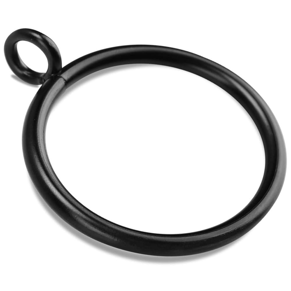 40 PCS Black Curtain Rings, Curtains Ring with Eyelet Apply for Up to 1 1/4-inch Curtain Rod (1.5... | Amazon (US)