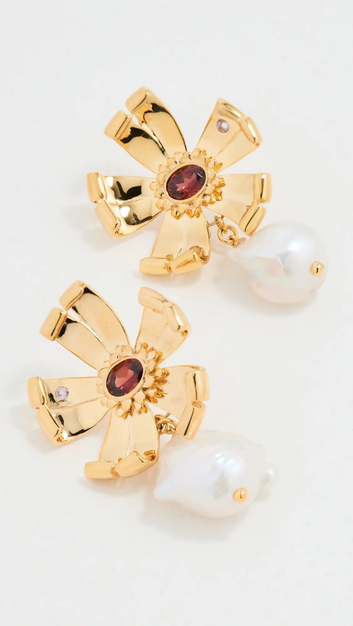 Lizzie Fortunato Lotus Pearl Earrings In Gold | Shopbop | Shopbop