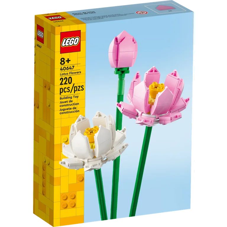 LEGO Lotus Flowers Building Kit, Artificial Flowers for Decoration, Family Gift Idea, Aesthetic R... | Walmart (US)