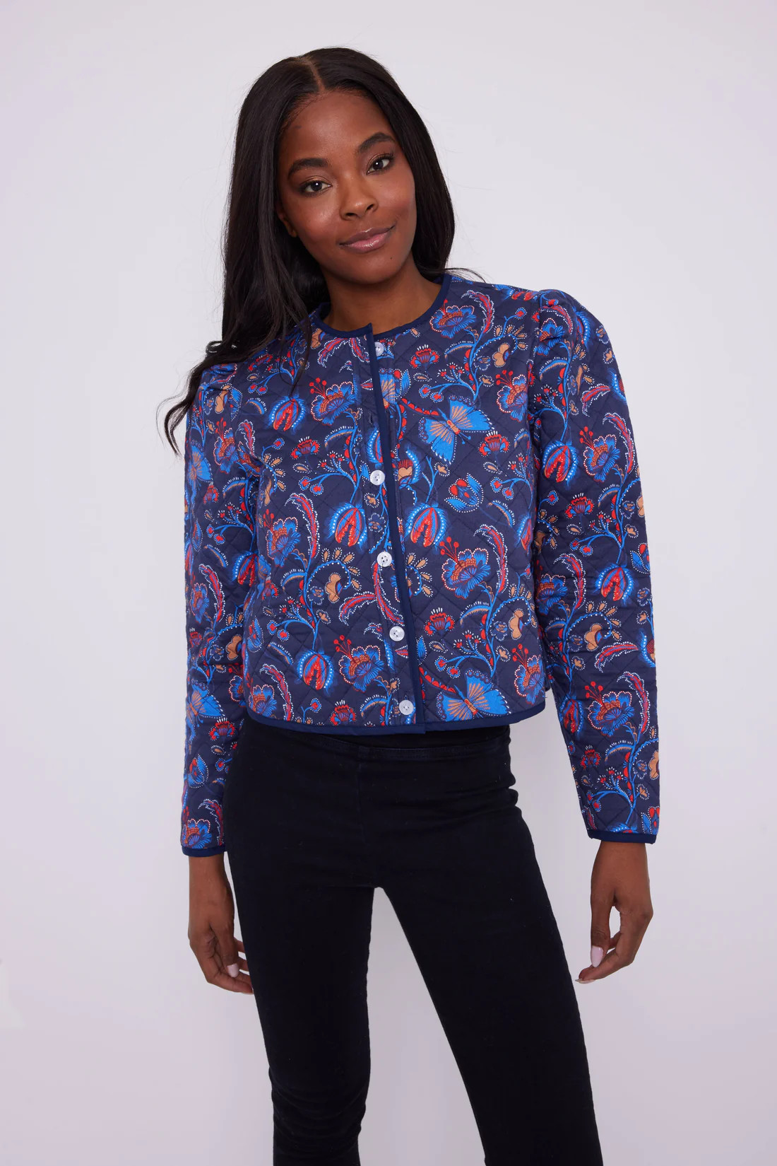 Aztec Floral Button Front Jacket | Sail to Sable