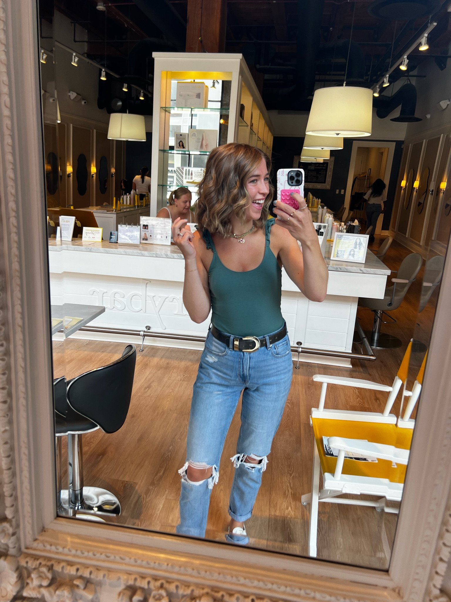 Dry bar ootd 

Body suit is from AE but is sold out so I shared some favorites! Mom jeans ofc & a vintage belt 👏🏼

#LTKSummerSales #LTKSaleAlert #LTKFindsUnder50