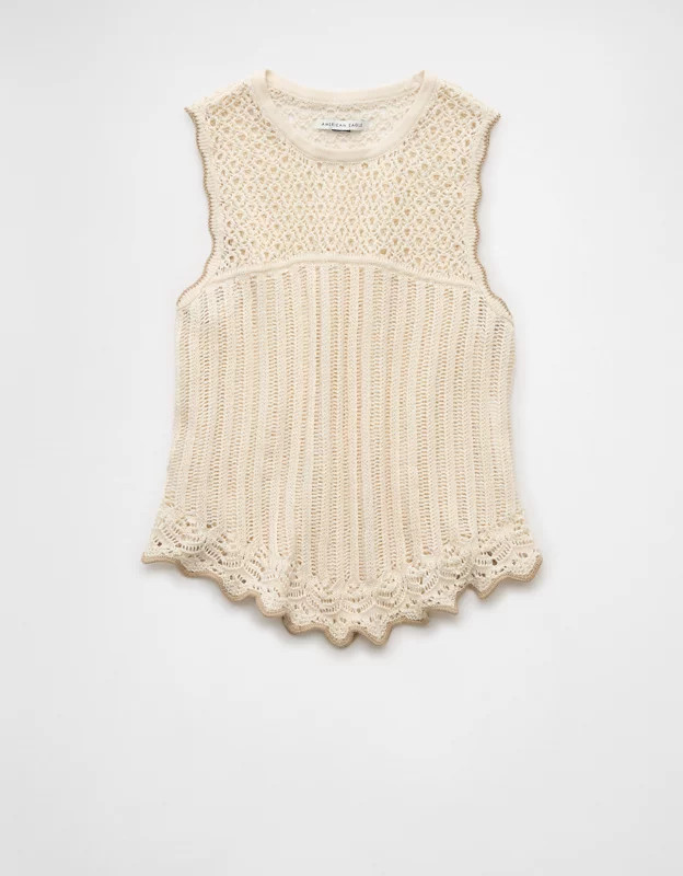 AE Mixed Stitch Sweater Tank Top | American Eagle Outfitters (US & CA)