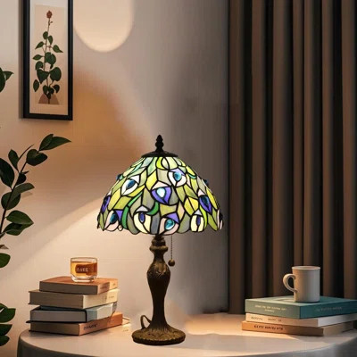 Handmade Tiffany Stained Glass Table Lamp With LED Bulb For Living Room, Bedroom, Or Office - Art Nouveau Design With 3 Color Temperatures | Wayfair North America