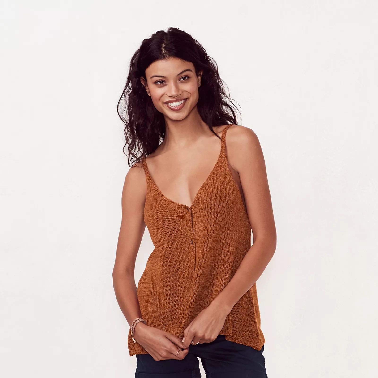 Women's LC Lauren Conrad Sweater Cami, Size: XS, Gold | Kohl's
