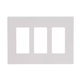 Eaton 3-Gang Midsize White Polycarbonate Indoor Screwless Decorator Wall Plate | Lowe's