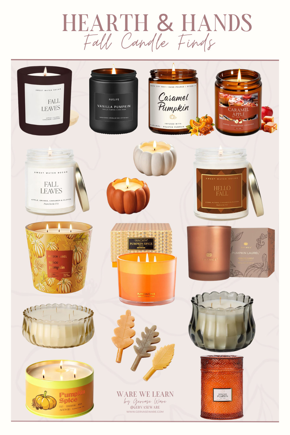 HEARTH & HANDS Fall Candle Finds


 

 #LTKSeasonal #LTKHome #LTKSaleAlert