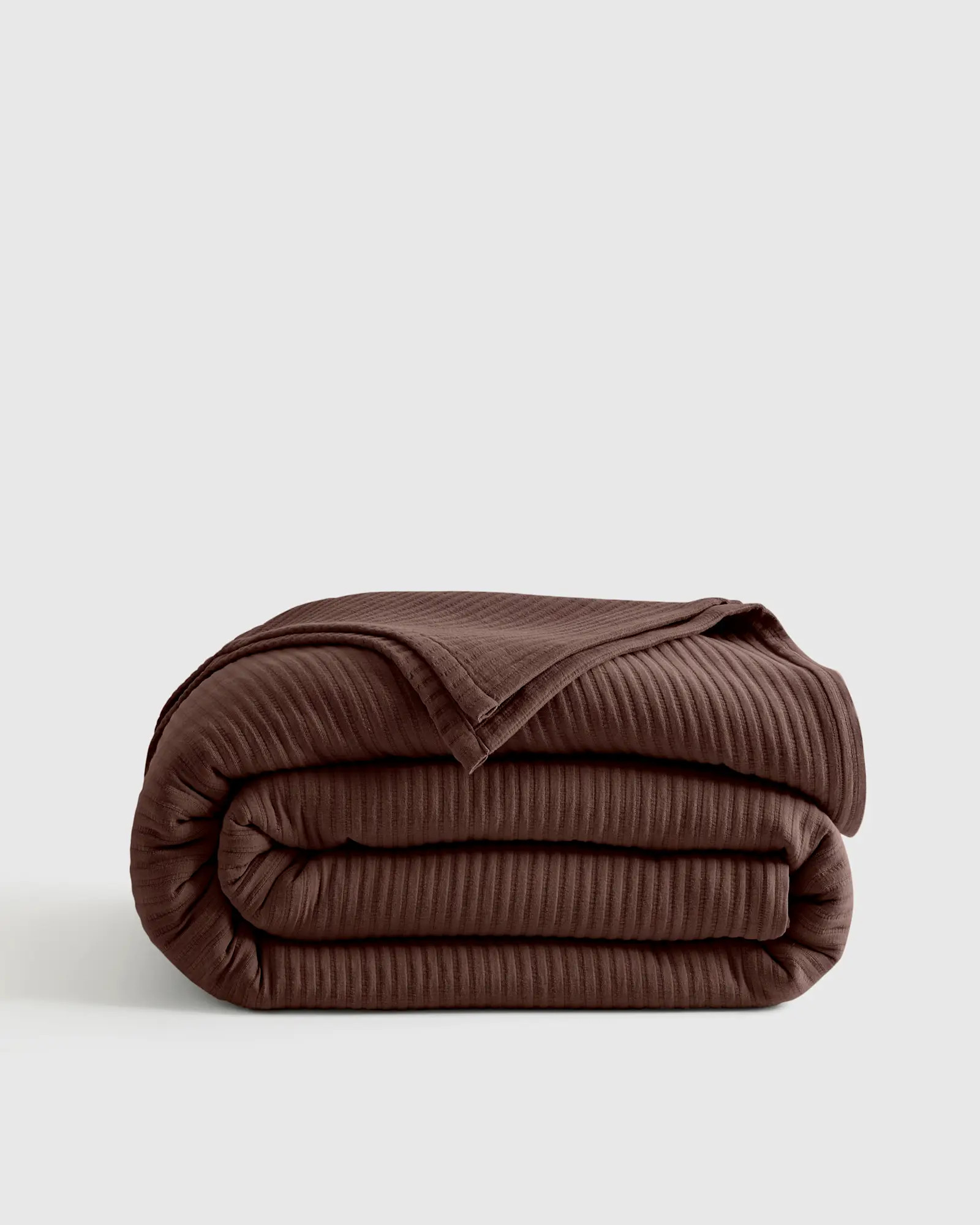 Organic Cotton Matelasse Coverlet in Espresso | Quince