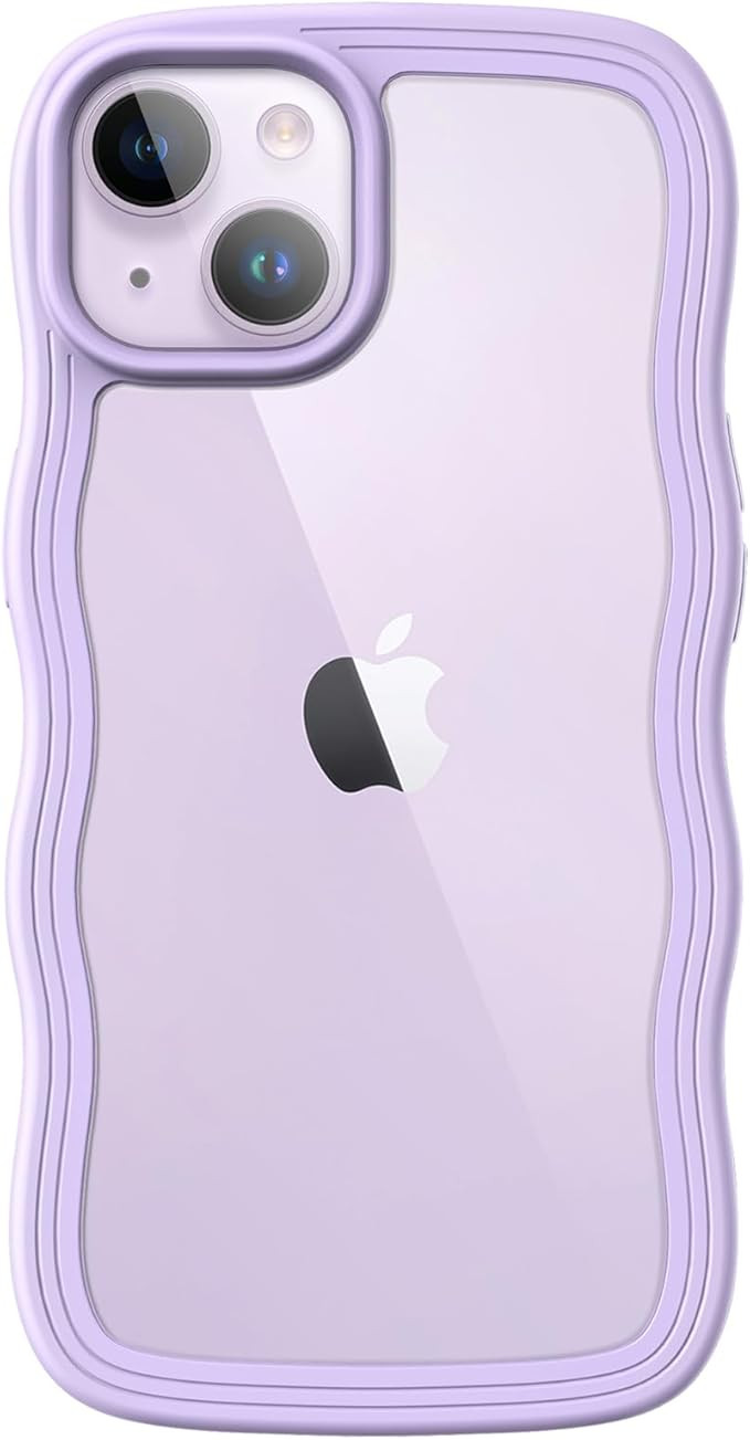 JETech Cute Case for iPhone 14 6.1-Inch, Wave Frame Curly Shape Shockproof Phone Cover for Women ... | Amazon (US)