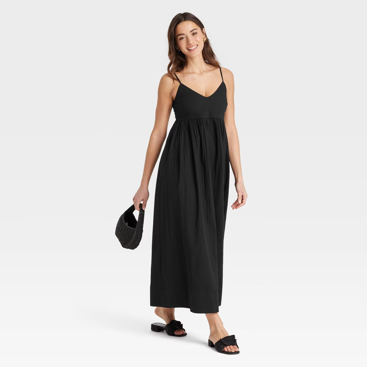 Women's Seersucker Maxi A-Line Dress - A New Day™ | Target