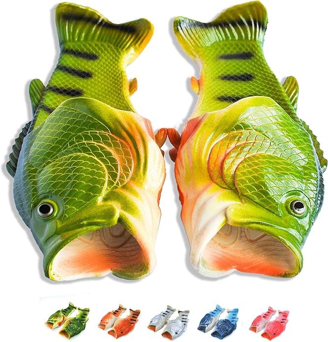 Coddies Fish Flip Flops | The Original Fish Slippers | Funny Gift, Unisex Sandals, Bass Slides, P... | Amazon (US)