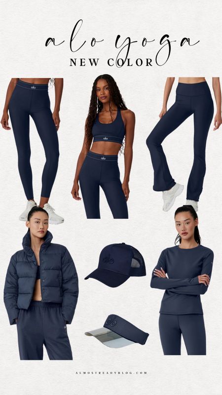 Alo Yoga new navy color athleisure activewear puffer jacket leggings workout outfit 

#LTKfindsunder50 #LTKfindsunder100