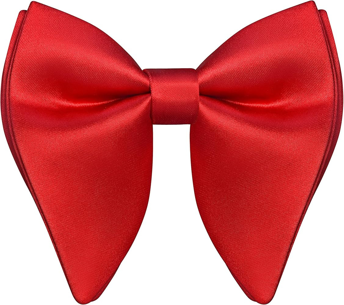 Branduce Solid Color Oversize Pre-tied Bow Tie Quality Adjustable Tuxedo Bowtie for Men Party Wed... | Amazon (US)
