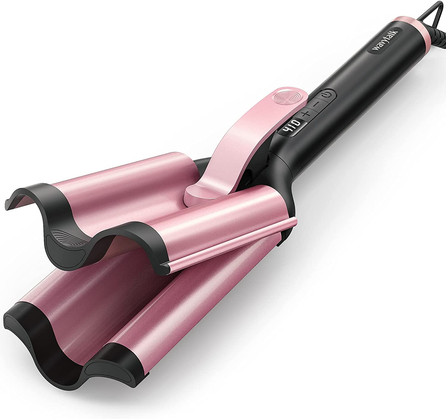 Noposion Professional Hair Crimper Curling Iron Wand Hair Waver 3 Barrel Curling Iron Beach Waves... | Walmart (US)