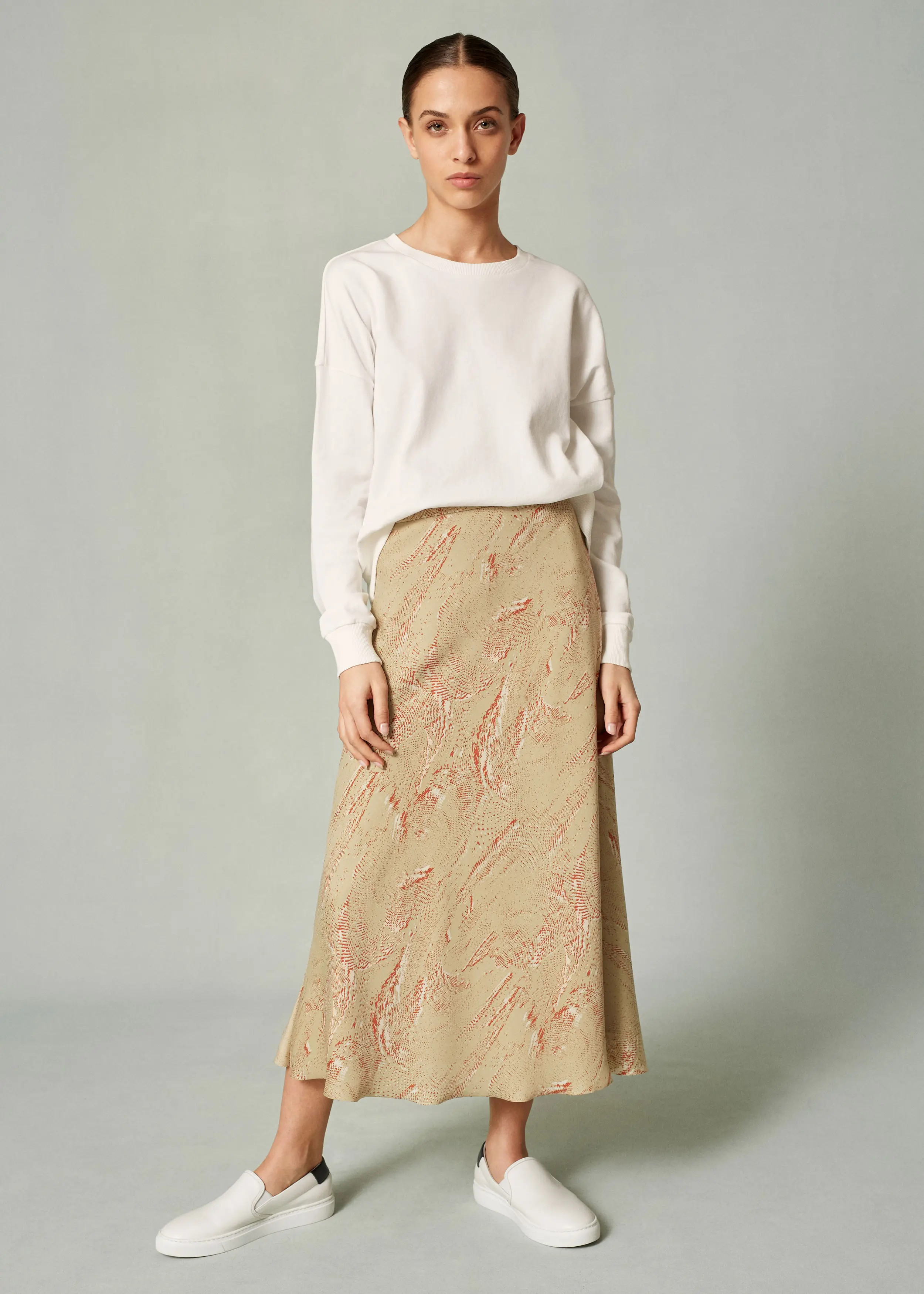 Snake Print Bias Cut Skirt | ME + EM