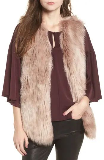 Women's Dylan Faux Fur Vest, Size X-Small - Pink | Nordstrom