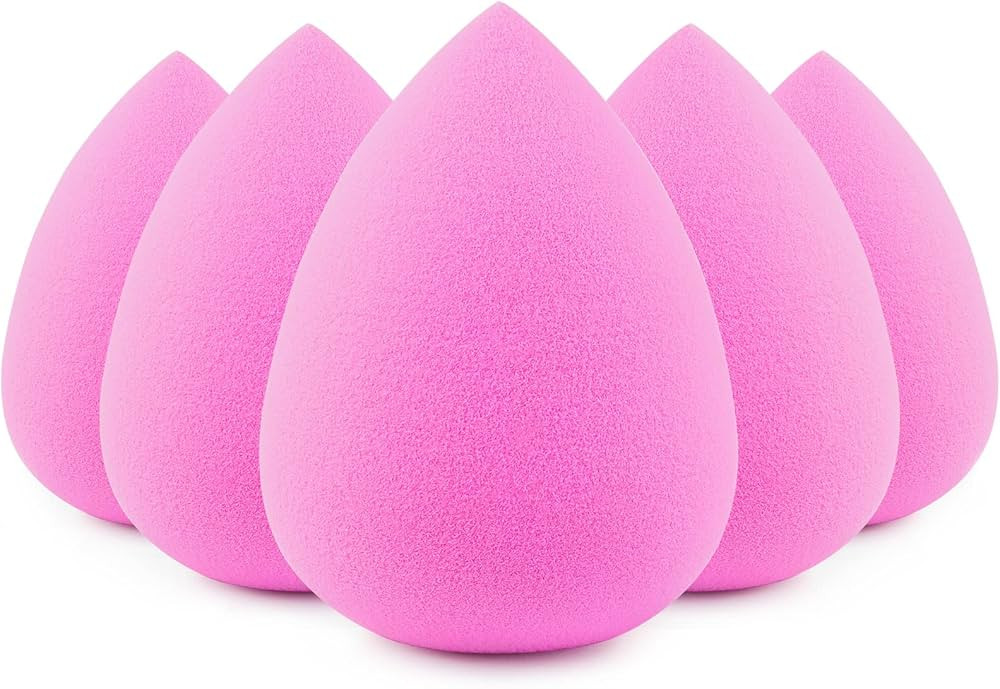 BEAKEY 5 Pcs Makeup Sponge Set, Foundation Cosmetic Blending Beauty Sponge, Flawless for Liquid, ... | Amazon (US)