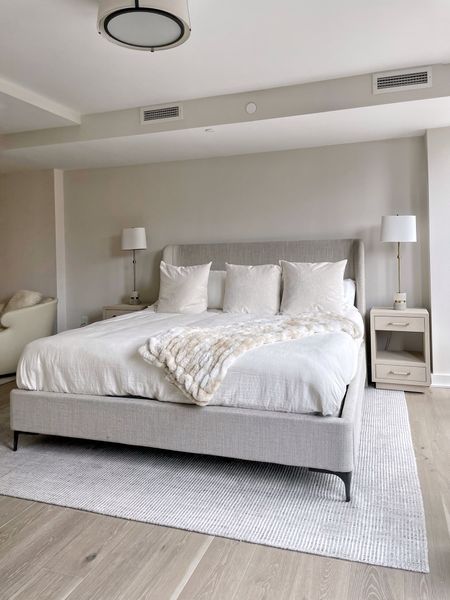 Modern master bedroom with white and beige colors with luxury home decor

#LTKFind #LTKfamily #LTKhome