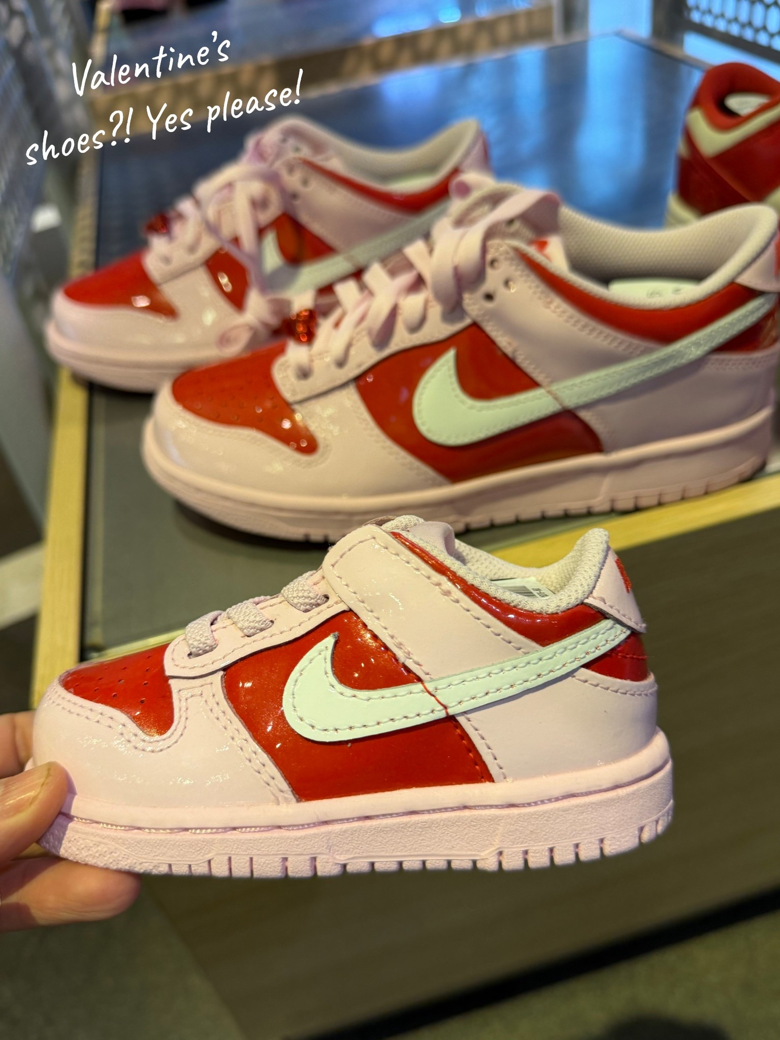 Found the CUTEST Valentines red and pink Nike shoes!! Comes in baby, little kids and big kids sizes. I wish I had a smaller foot and I’d get one in the e big kid size to match the girls! 💕

#valentines #shoes #cutekidshoes 

#LTKBaby #LTKKids #LTKValentine
