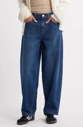 BP. Mid Rise Baggy Barrel Jeans in Anderson Wash at Nordstrom Rack, Size 29 | Nordstrom Rack