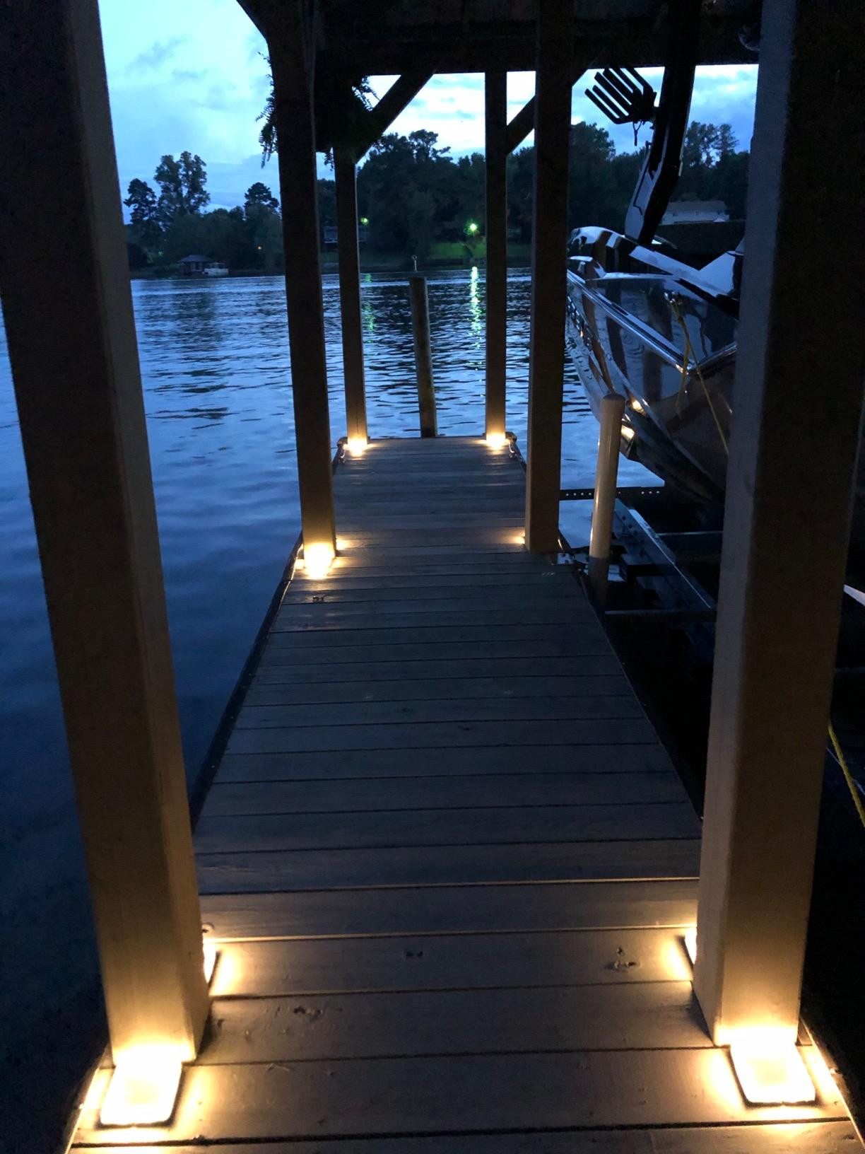 Solar Deck Lights, Driveway Walkway Dock Light Solar Powered Outdoor Stair Step Pathway LED Lamp ... | Amazon (US)