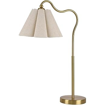 KUNJOULAM Modern Table Lamps, Nightstand Bedside Lamps with Umbrella Form Linen Lampshade, Gold M... | Amazon (US)