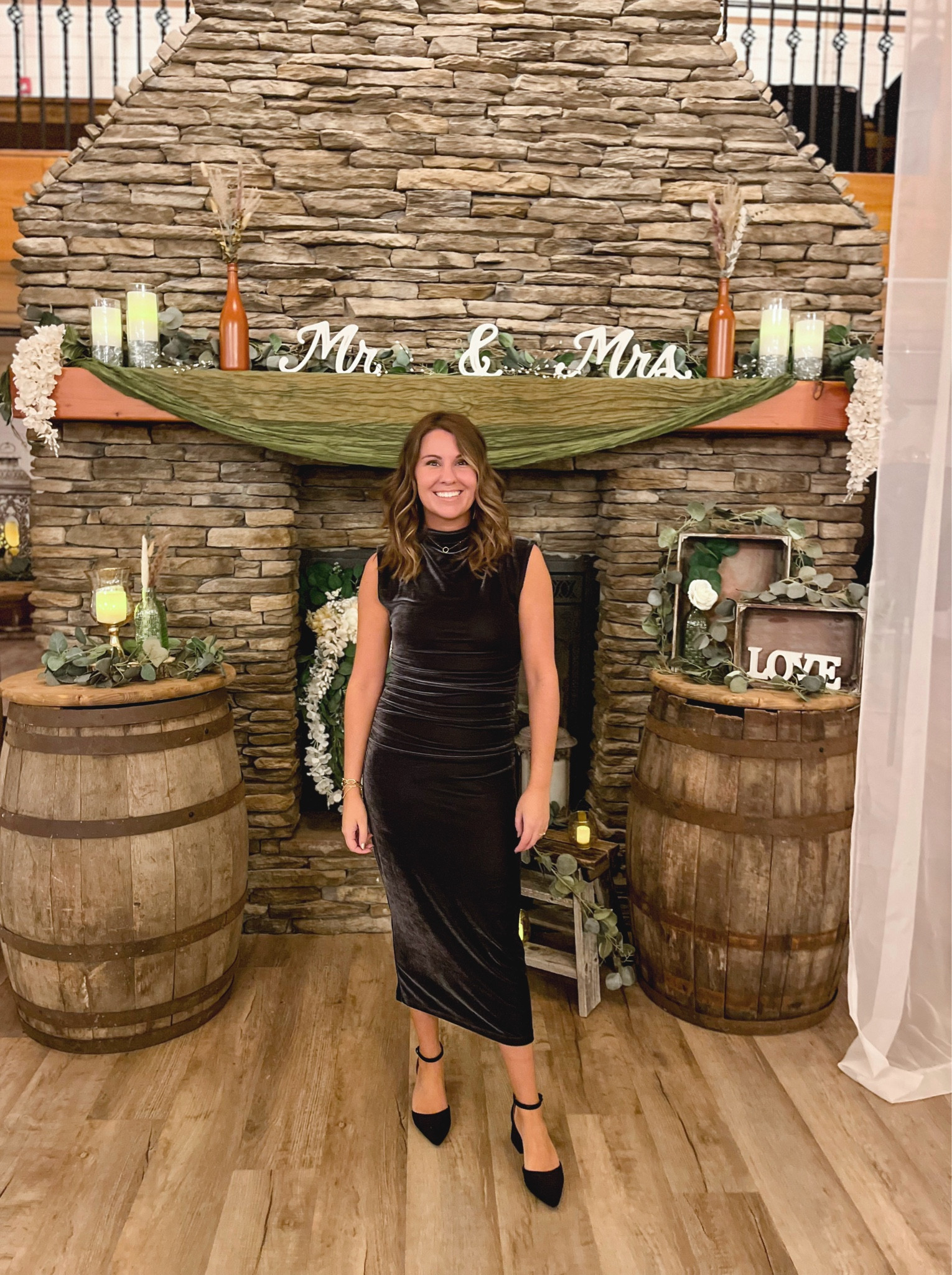 My dress is older, (it comes in a mini version this year—I linked that) but this matching set from old navy gives the exact same look! So cute for a holiday party outfit or winter wedding!

#LTKStyleTip #LTKHoliday #LTKFindsUnder100