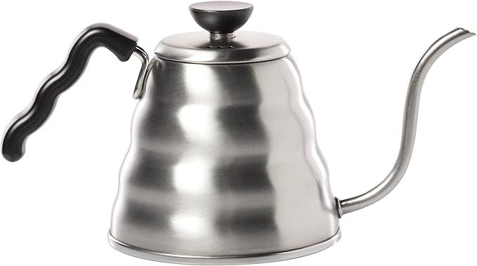 Hario V60 "Buono" Drip Kettle Stovetop Gooseneck Coffee Kettle 1.2L, Stainless Steel, Silver | Amazon (US)