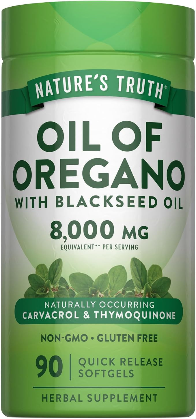 Nature's Truth Oil of Oregano Pills with Black Seed Oil | 90 Softgels | Naturally Occurring Carva... | Amazon (US)