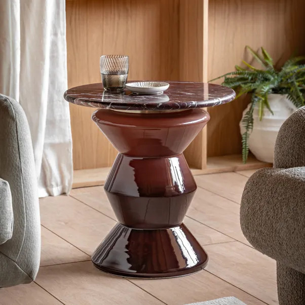 Tilbury Marble Side Table | Dunelm