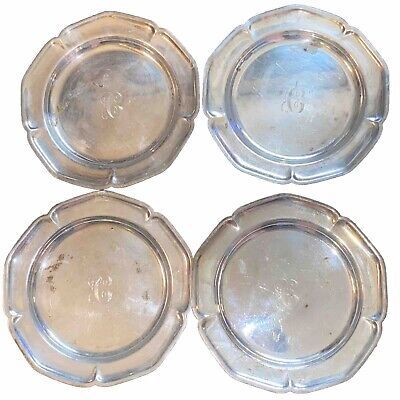Four Vintage WM. ROGERS Silverplate Personalized C Plates #988 6" in Diameter  | eBay | eBay US