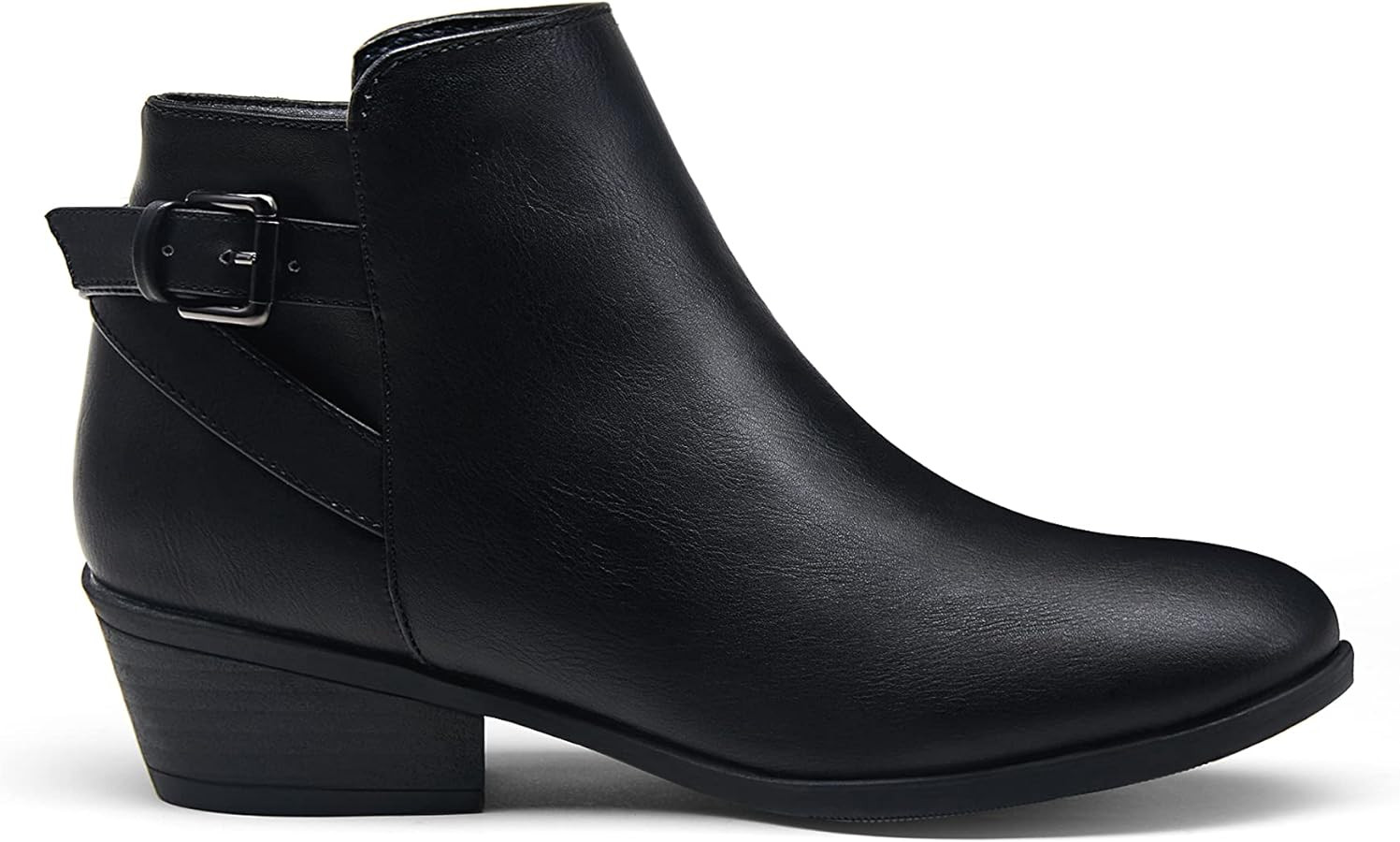 Vepose Women's Ankle Boots Low Heels Chunky Cutout Booties+Perforated Western Shoes | Amazon (US)