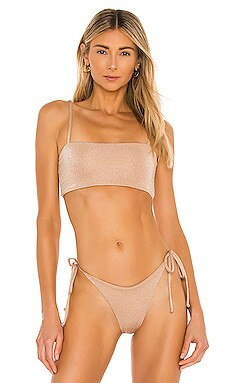 L*SPACE Rebel Bikini Top in Champagne from Revolve.com | Revolve Clothing (Global)