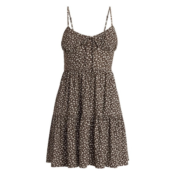 No Boundaries Tiered Mini Dress, Women's & Women's Plus XXS-4X | Walmart (US)
